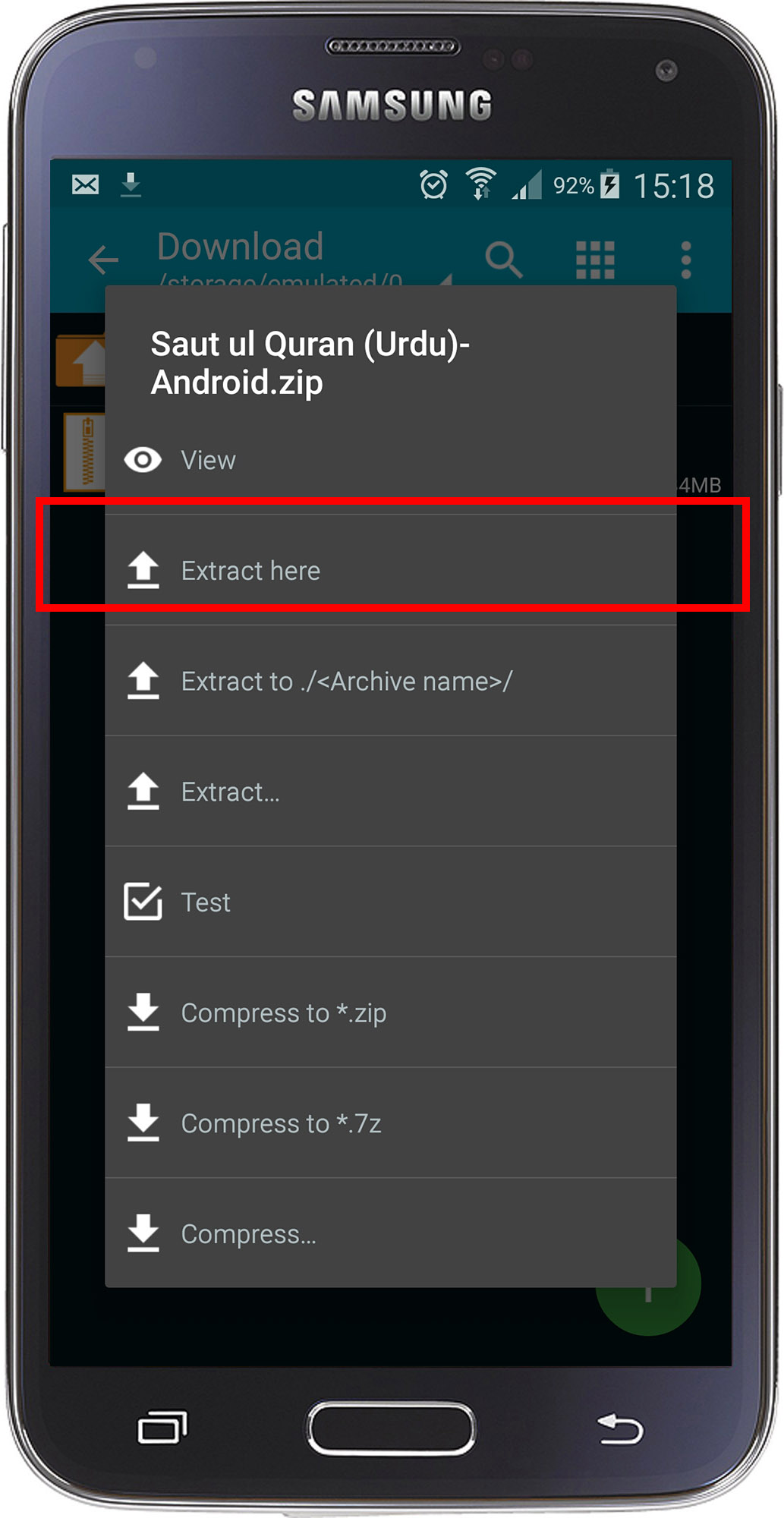 Extract APK from ZIP file